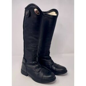 Parlanti Passion Field Riding Boots Kids EU 31/13 Black Leather Equestrian
